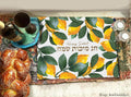 Sukkot Challah Cover Personalized Shabbat Shalom 7 Species Israel Table Runner Jewish Feast Tabernacle Customized Table Decor Jewish gifts