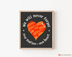 Israel Heart Wall Art Poster Jewish Gift Israeli Artist Never Forget Never Forgive Heart Am Yisrael Chai Never Again is now Judaica Art