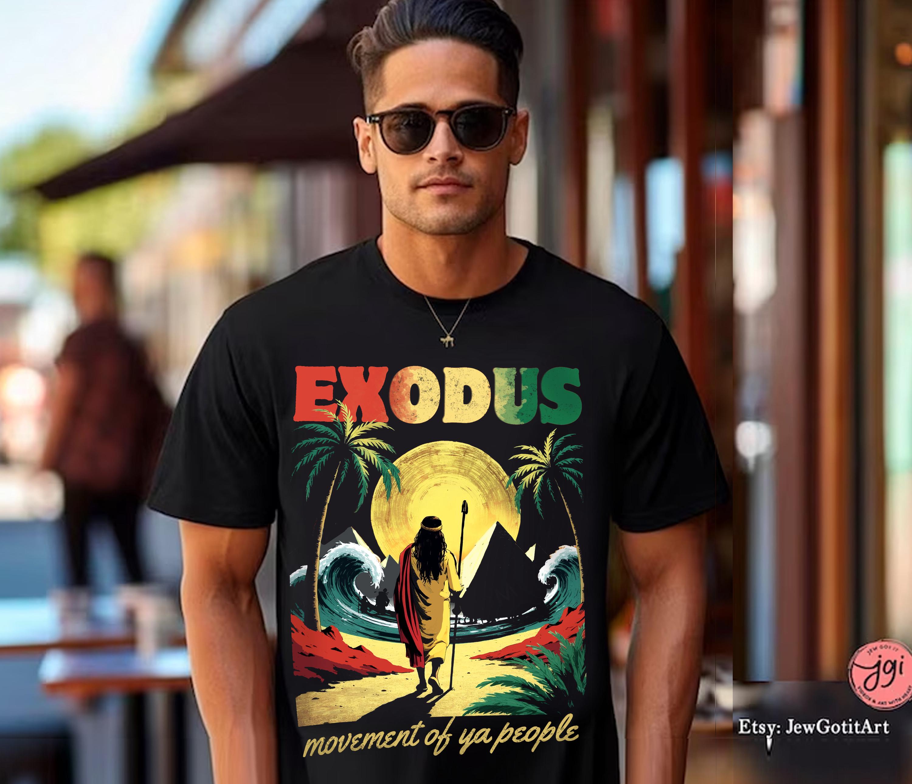 Exodus Passover Hoodie Sweatshirt Reggae Movement of Ya People Rastafarian Shirt Spiritual Gift Biblical Shirt African Heritage Apparel Art
