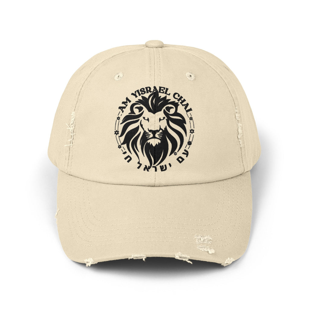 Am Yisrael Chai Hat Distressed Lion Zion Judah Israeli Artist Israel Jewish Art Holiday Hats Men women Baseball hats gift gifts Unisex Cap
