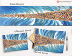 Matzah & Afikomen Set Passover Splitting of the Sea Table Runner Tablecloth Gifts Home Decor Table Setting Unique Passover Decoration Gifts