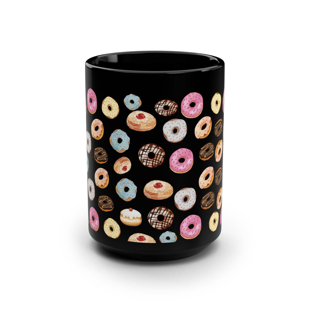 Donut Mug 11oz 15oz Am Yisrael Chai Hanukkah gifts jewish art coffee Ceramic Israel jewish food art dessert Israeli Artist Israel Art