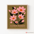 Jewish Israel Flower Market Art Print: Am Yisrael Chai Judaica