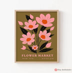 Jewish Israel Flower Market Art Print: Am Yisrael Chai Judaica