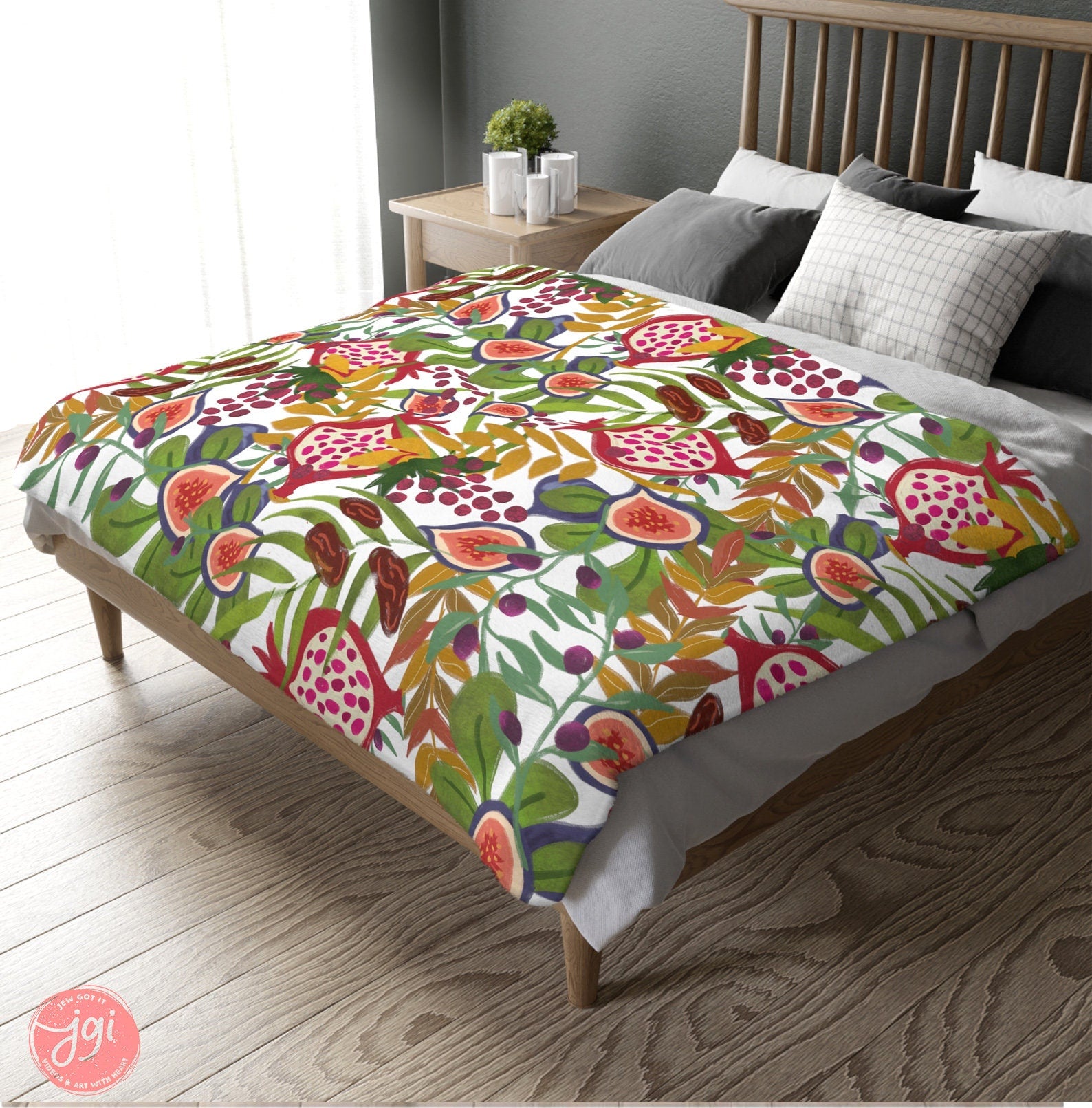 7 Species of Israel Blanket Velveteen Plush, throw blankets, 30x40 50x60 60x80 Israel Art Jewish Hanukkah Gifts gift Fruit Pomegranate chai