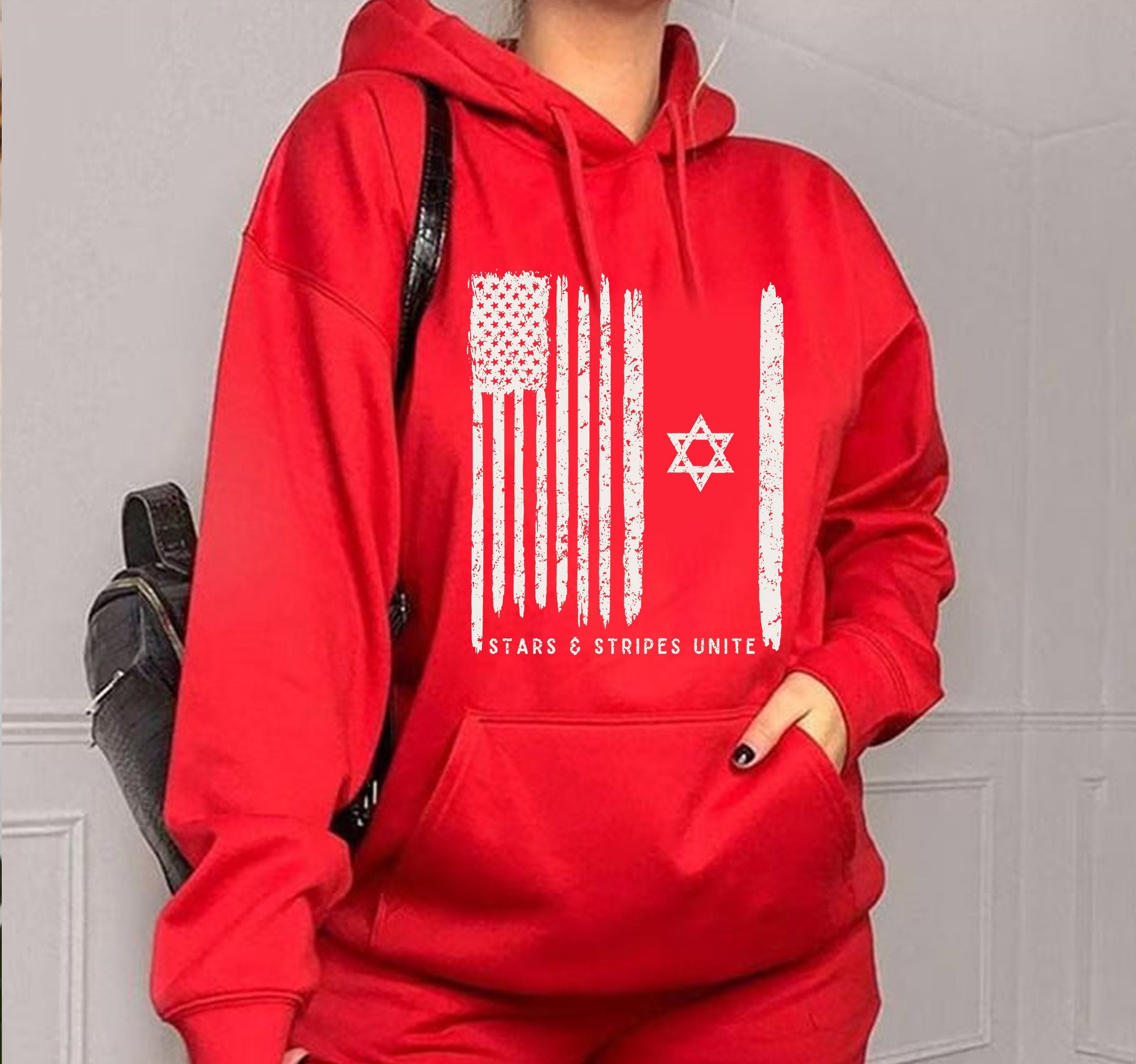 USA & Israel Tshirt, Unisex shirt graphic tee shirt israel Art jewish, jewish gift Israelite Israeli Pride, Proud Jew Stars Stripes America