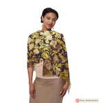 Gold Israel Fruits Scarf Light Headwrap Pattern Fabric Hair Covering Jewish Women’s Accessories Rosh Hashanah 7 Species Israel Art Israeli