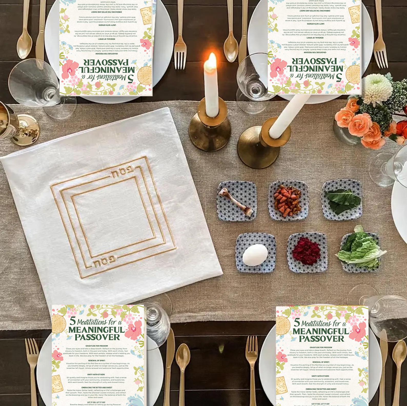 Passover Mediation Page Seder Printable Passover Table Game Engaging Passover Questions Seder Night Passover Printable Activity Pesach Gift