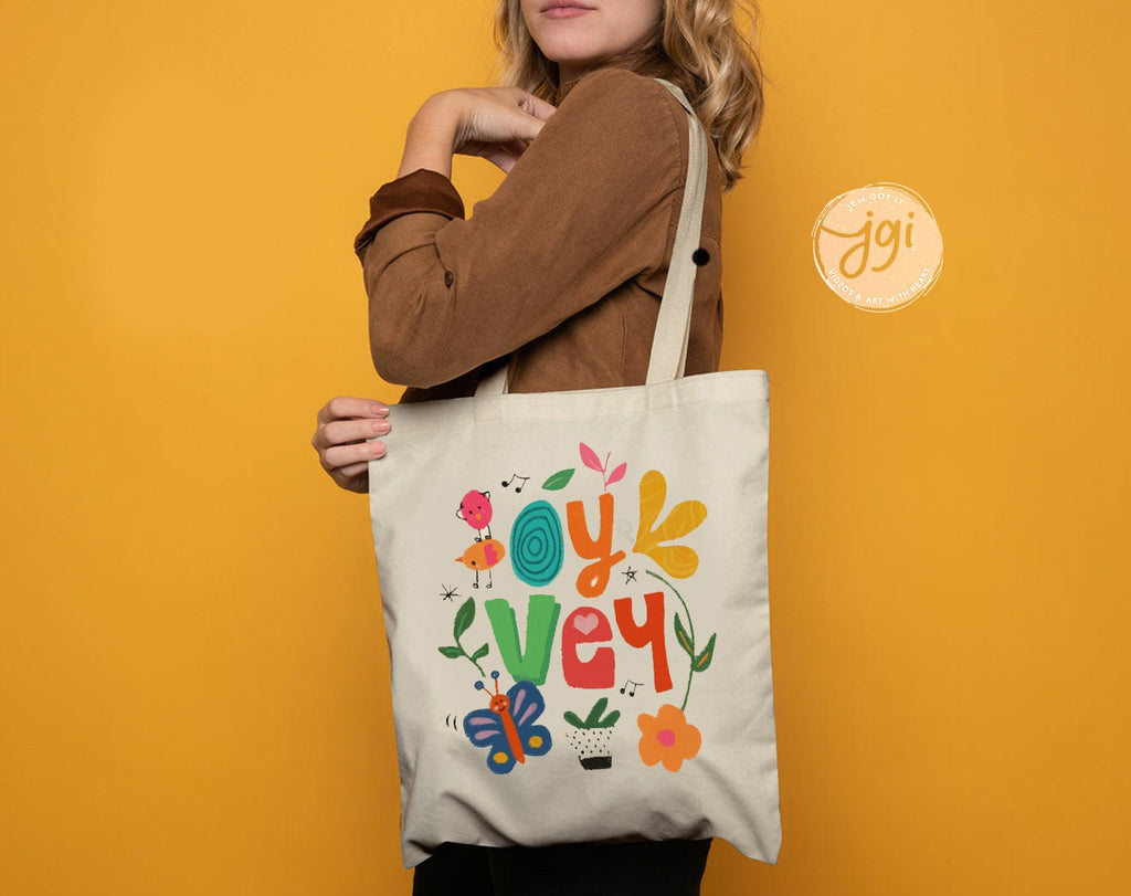 OY VEY Tote bag, cotton canvas bag, Tote bag, Aesthetic tote bag, Aesthetic, Gift for her, Gift for him, Art tote bag, Art, Shabbat, Jewish