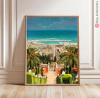 Haifa Israel Wall Art City Art Poster Holyland Am Yisrael Chai Jewish Gift Israeli Artist Gift Jewish Gifts Art Poster Israel Art