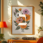 Personalized Name Wall Art Download Boho Floral Baby Name Print Toddler Teen Room Decor Custom Nursery Name Sign Gift Hebrew Name Baby Gift