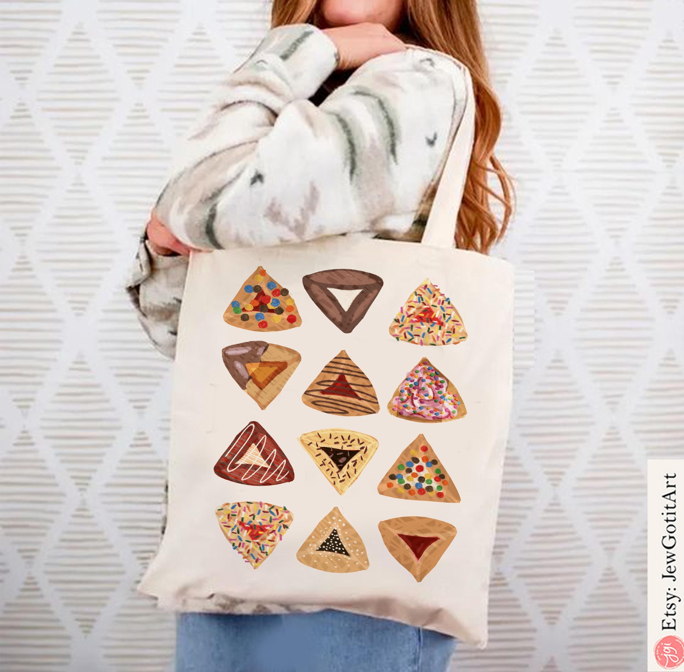 Purim Tote Bag Mishloach Manot Hamantaschen Queen of Hearts Queen Esther Jewish Gift Israeli Am Yisrael Chai Megillah Costume Purim Holiday