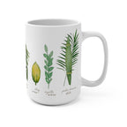 Sukkot Etrog & lulav 4 Species Mug, art, tea cup, coffee cup, Ceramic Mug 11oz 15oz, mug, Israel, Jewish, coffee mug, feast of tabernacles