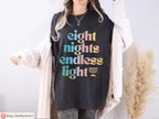 Hanukkah Shirt Sweatshirt • Eight Nights Endless Light • Jewish Chanukah Gift • Menorah Design Men & Women Israeli Artist Hanukkah Apparel