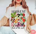 Harvest T-Shirt Design Shavuot Shirt Fall Fruit Tee Sweatshirt Autumn Shirt Thanksgiving Outfit Botanical Garden Gift Farm 7 Species Israel