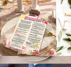 Rosh Hashanah Simanim Blessings & Questions Printable Sheet, Jewish New Year Digital Download, Interactive, Jewish holiday, Shana tova, gift