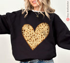 Matzah Heart Passover T-Shirt Sweatshirt Women Funny Jewish Holiday Graphic Tee Seder Pesach Celebration Passover gifts Pesach Gifts Matzo
