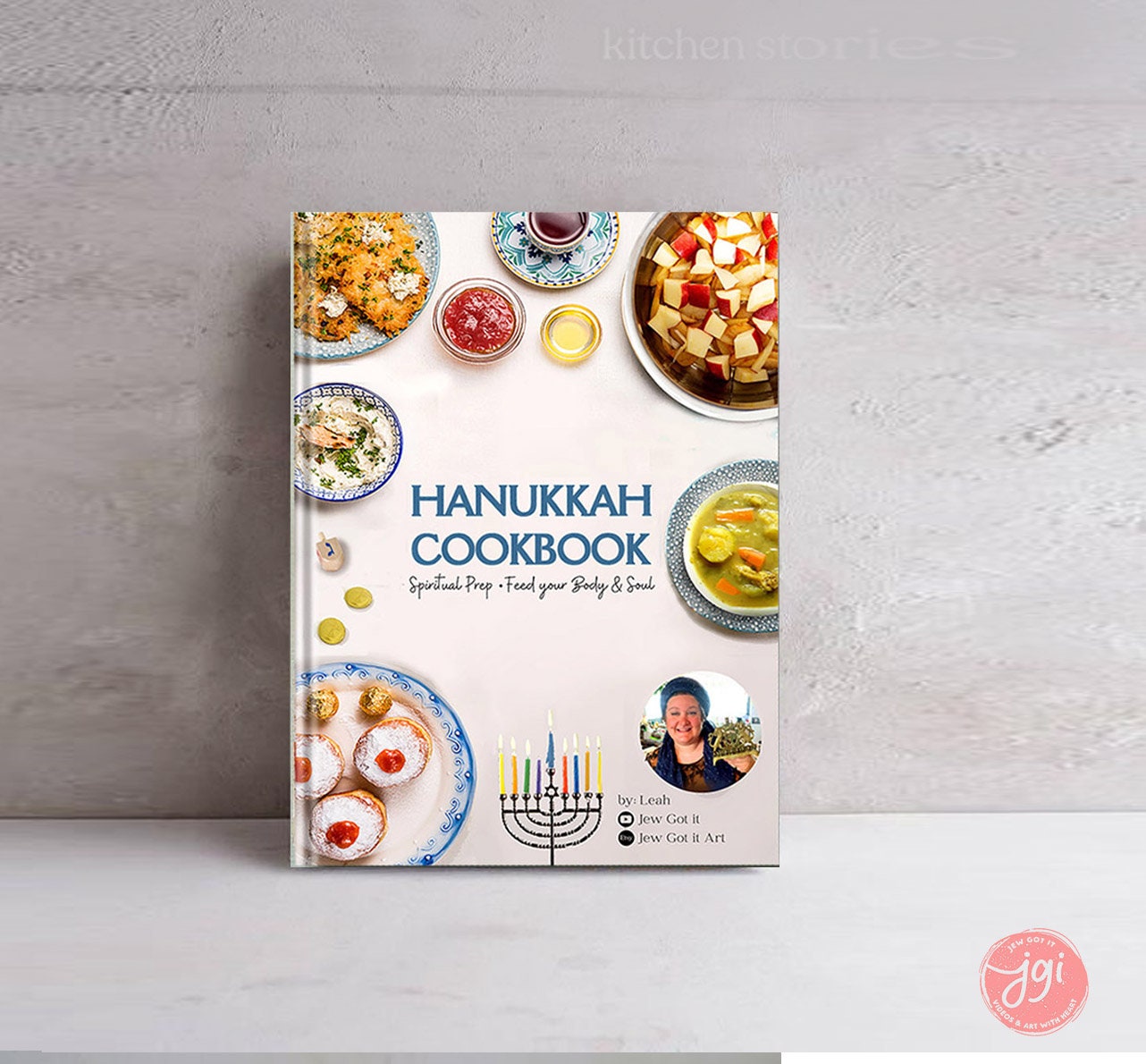 Digital Hanukkah Cookbook Download Recipes blessings Spiritual Preparation, Ebook Chanukah Printable Jewish Holiday Menorah Dreidel Jokes