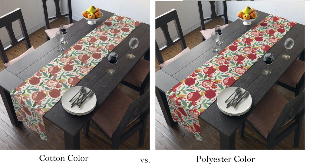 Pomegranates Tablecloth Indoor/Outdoor Cotton or Polyester Fruit Israeli Artist Home Decor Shabbat Fruit art Hanukkah Gifts Pomegranate