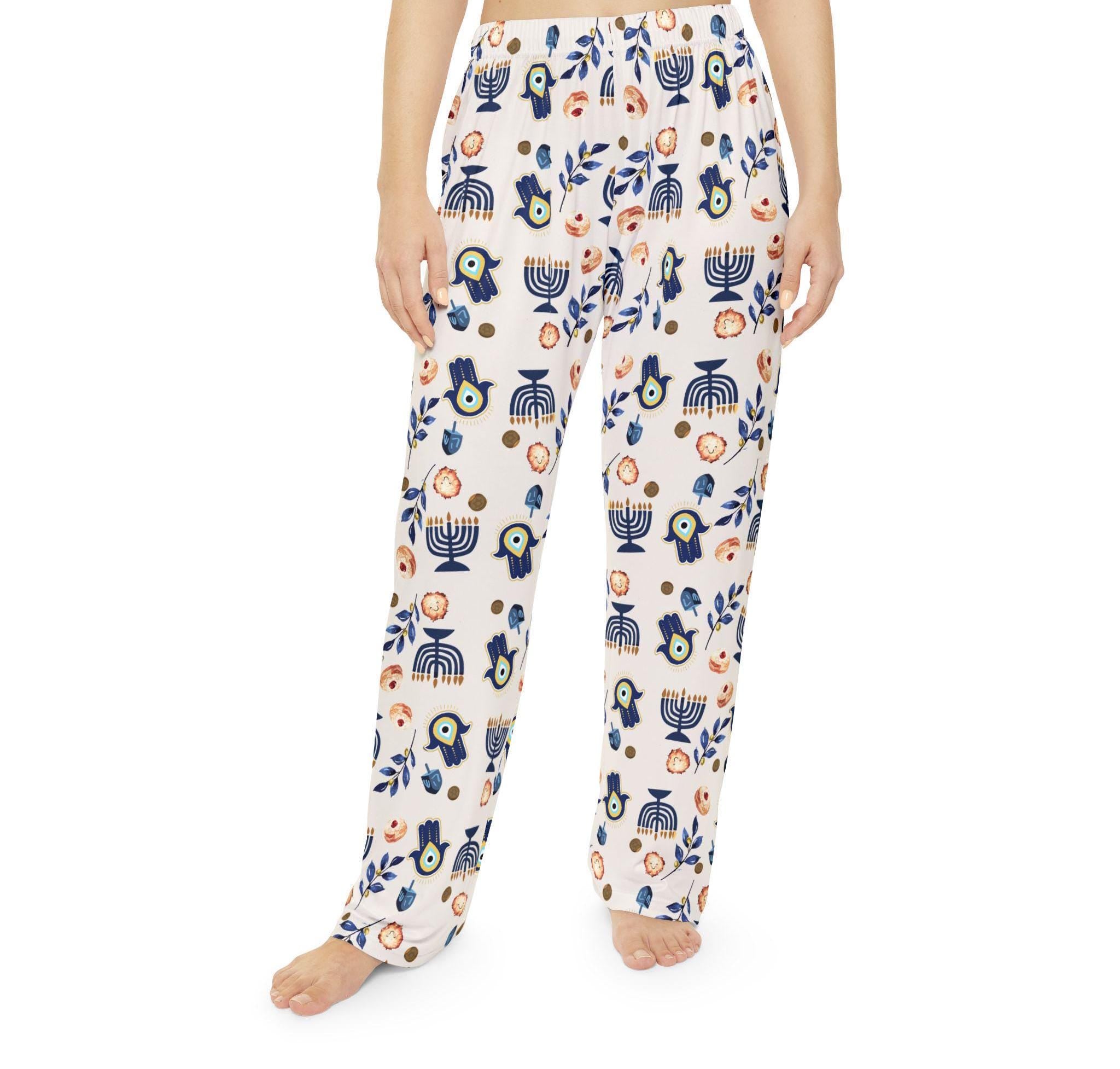 Hanukkah Menorah Hamsa Pajamas Family Matching Kids Menorah Shirt for Women Men Babies Jewish Gift for Chanukah Holiday Onesies Hamsa Shirt