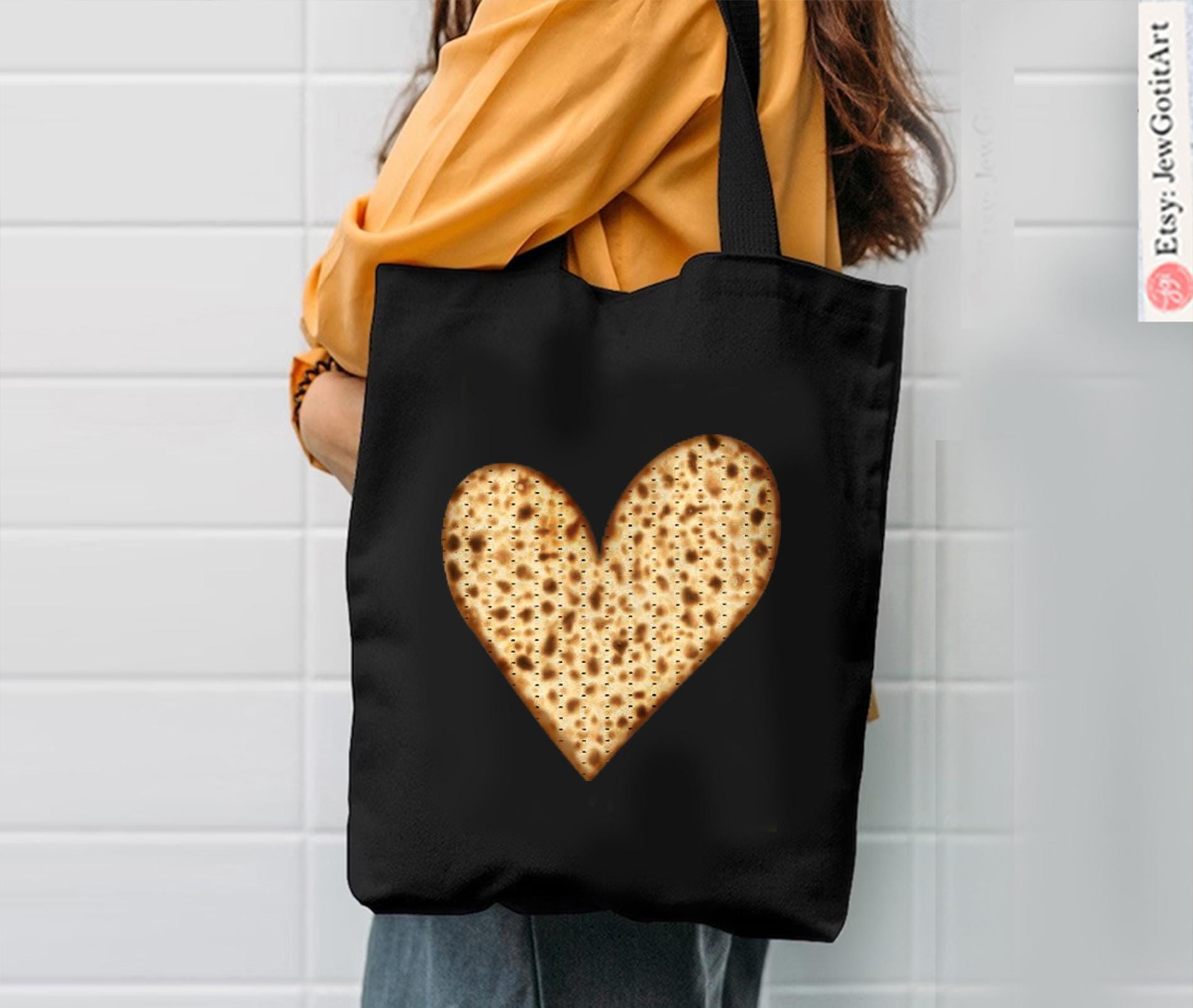 Matzah Heart Passover Tote Bag T-Shirt Sweatshirt Women Funny Jewish Holiday Seder Pesach Celebration Passover gifts Pesach Gifts Matzo