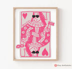 Queen of Hearts Esther Wall Art Biblical Art Royalty Artwork Esther Story Decor Spiritual Home Decor Jewish Queen Art Inspirational Wall Art