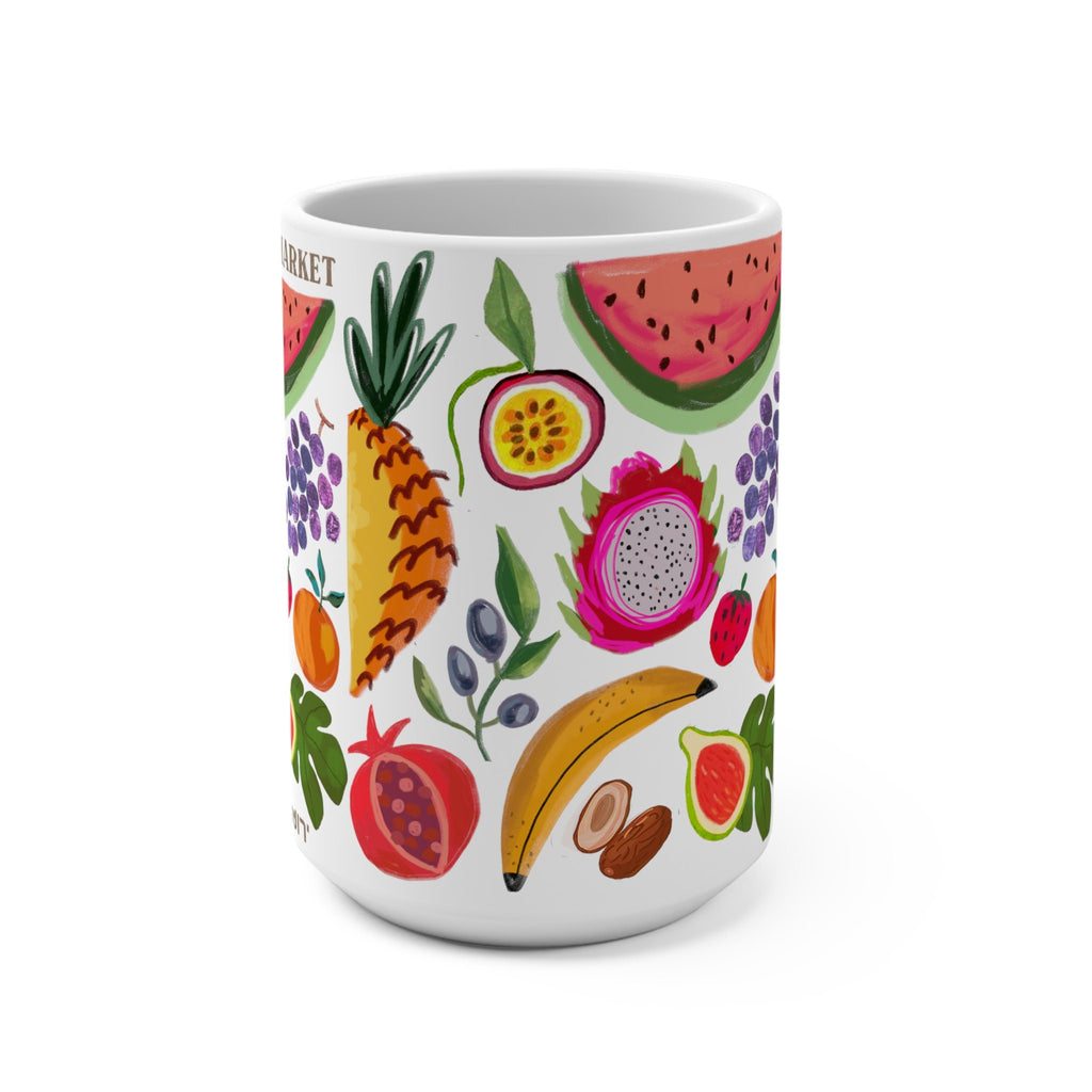 Jerusalem Fruit Market Shuk jewish art coffee cup Ceramic Mug Israel Jewish gift coffee mug jewish gifts Proud Jew Israelite hanukkah fruits