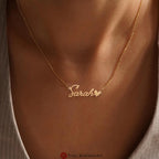 Custom Name Necklace English Hebrew Personalized Jewelry Israel Israeli Artist Customizable Necklace Jewish Gift Passover Gift Pesach Gifts