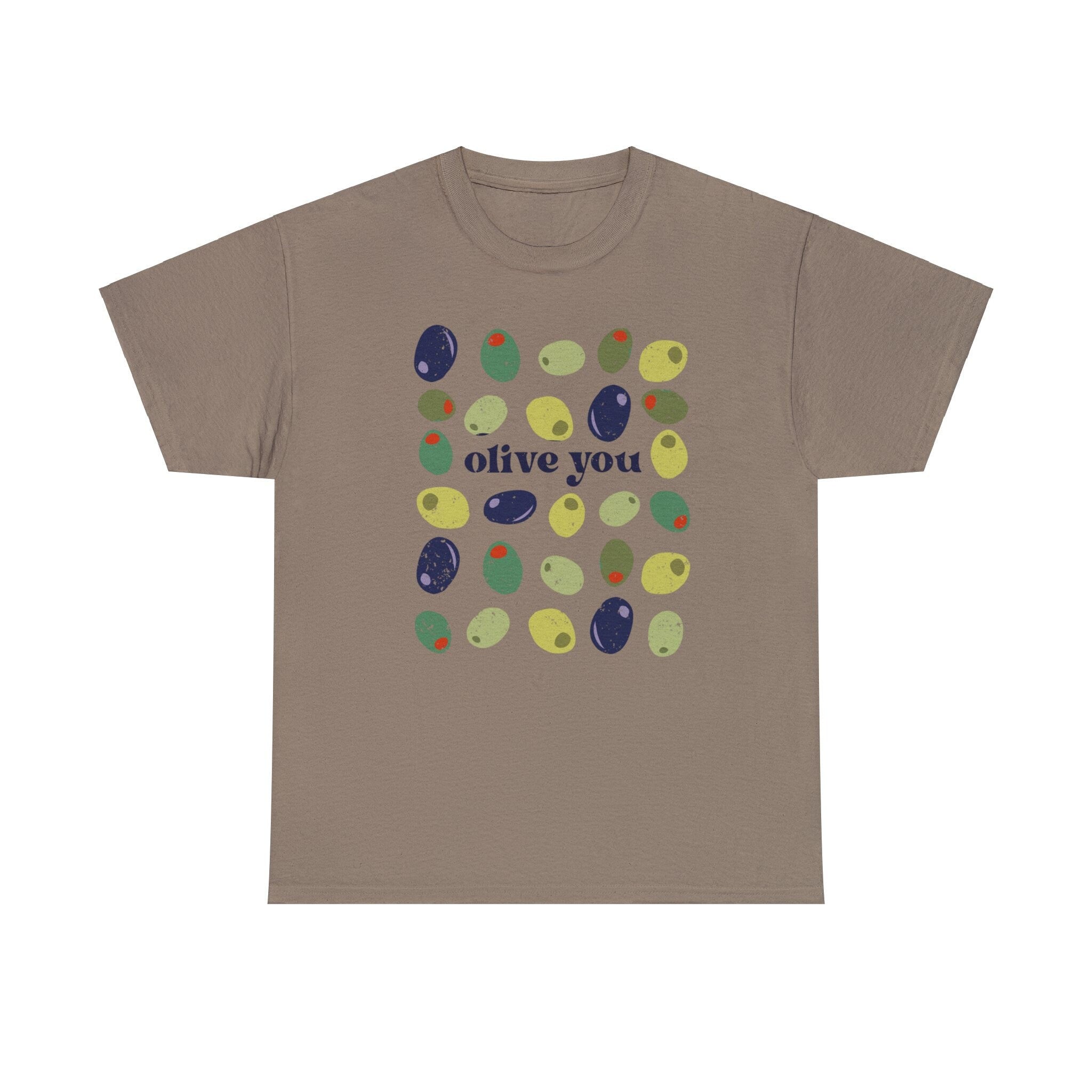 Olive You Shirt Olives of Israel TShirt Unisex Heavy Cotton Tee Jewish Israel Art Am Yisrael Chai fruits Women trendy tshirt i love you gift