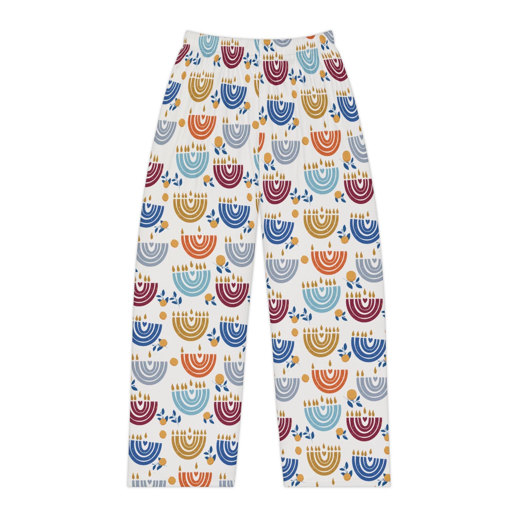 Hanukkah Menorah Pajamas Baby Onesie Family Matching Jelly Donut Shirt for Women, Men Babies Jewish Gift for Chanukah Holiday Menorahs Shirt