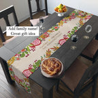 Sukkot Table Runner Etrog Lulav Rosh Hashanah Jewish gift Jewish holiday Israel 7 species jewish art, table decor, custom personalized gift