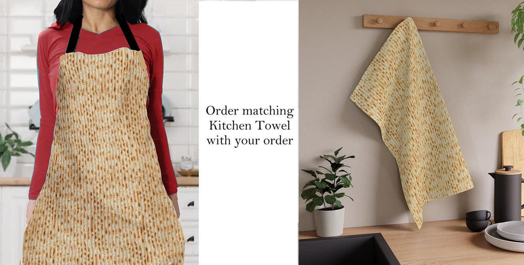 Matzah Apron for Passover Funny Jewish Apron Passover Kitchen Gift Pesach Matzah Cooking Apron Passover Seder Apparel Unique Holiday Gift