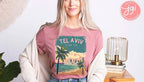 Tel Aviv TShirt, city shirt sketch Unisex Heavy Cotton, Israel, israelite, am yisrael chai, hanukkah gift, beach shirt ocean vintage trendy
