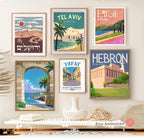 Caesarea Israel Beach Wall Art Mediterranean Sea Poster, Israeli Coastal Art, Caesarea Ruins Print, Beach Decor, Nature Art for Living Room