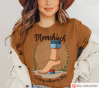 Jewish Mom Shirt Lego-Inspired Momshiach Hebrew Shirt for Women Shabbat Israel Tee Bible Gift | Jewish T-Shirt for Mom Kids & Family Design