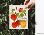 Shana Tova Greeting Cards Rosh Hashanah Apple Honey Art Israeli Artist Am Yisrael Chai Rosh Hashana Apple Art Jewish New Year gift Gifts