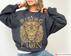 Rising Lion Shirt Israel Lion Am Yisrael Chai T-Shirt Nation Who Rises Like a Lion Jewish Pride Shirt Hebrew Shirt Israel Gift IDF Support