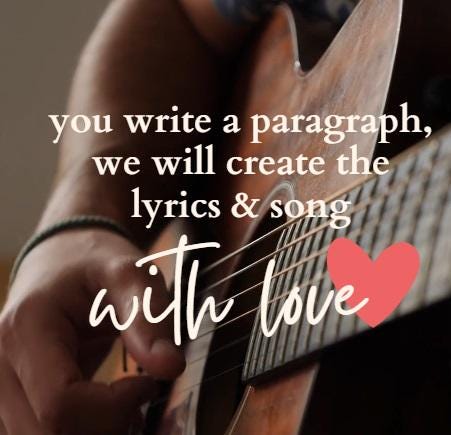 Create a Custom Song Personalized Music Lyrics Unique Birthday Gift Wedding Anniversary Digital MP3 Download Made Just for You Mother's Day