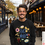 Hanukkah Shirt • Feast Mode on Latke • Donut Art Sweatshirt • Unisex Jewish Gift • Israeli Artist • Israel Chanukah חנוכה T-Shirt