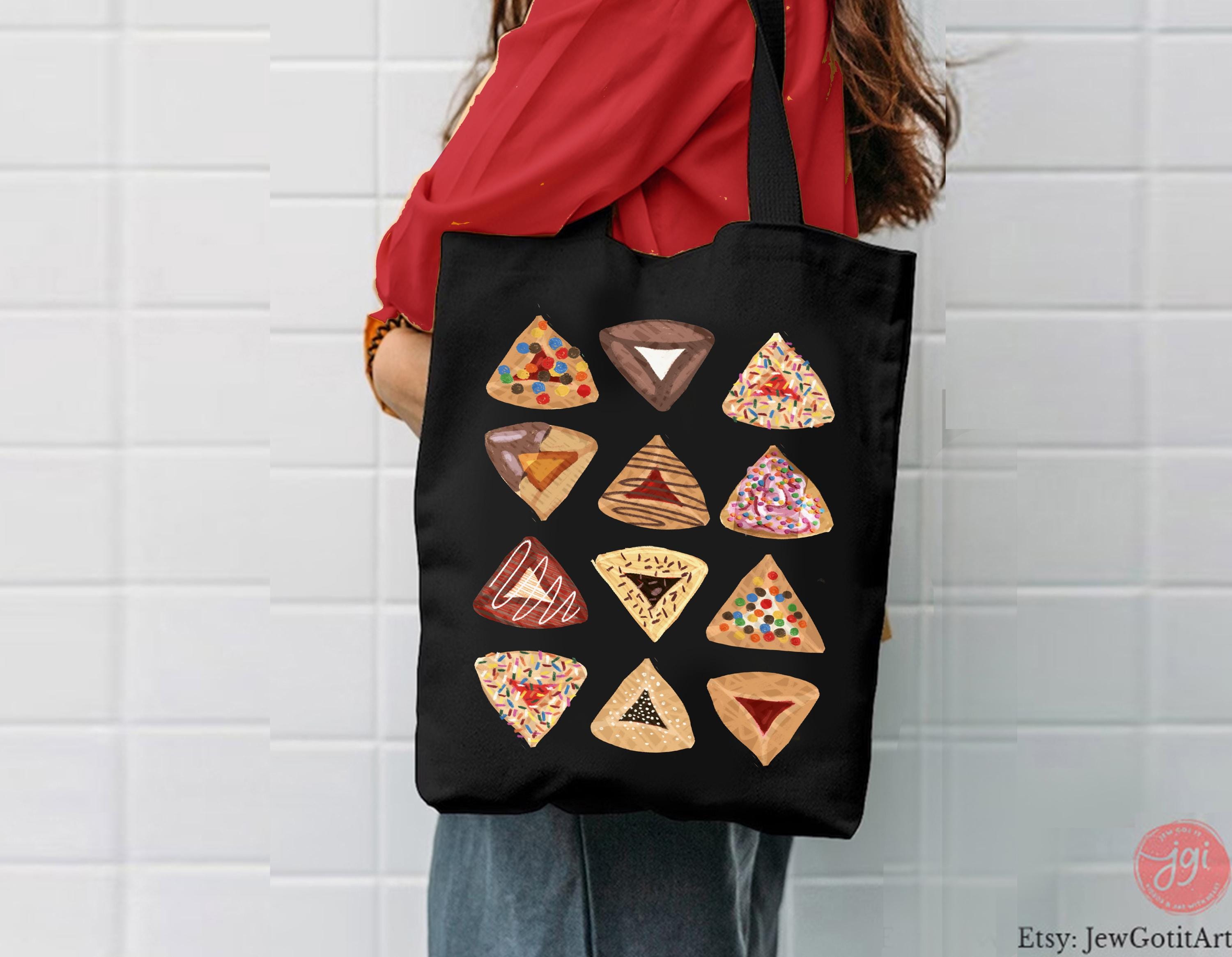 Purim Tote Bag Mishloach Manot Hamantaschen Queen of Hearts Queen Esther Jewish Gift Israeli Am Yisrael Chai Megillah Costume Purim Holiday