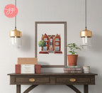 770 Chabad house Art, Drawing, Jewish art, Premium Matte Vertical Posters, Poster, Gift, Eastern Parkway, Hasid, Wall Art, Wall art prints