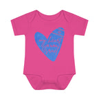 Israel Love Heart Baby Onesie Infant Baby Rib Bodysuit, my heart is with Israel, i stand with Israel, baby gift, jewish gift, israel pride