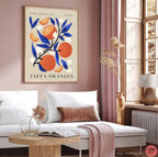 Jaffa Oranges Wall Art Print Israel Poster Hand Drawn Tel Aviv Illustration Jewish Home Decor Am Yisrael Chai Gift Orange Art Print