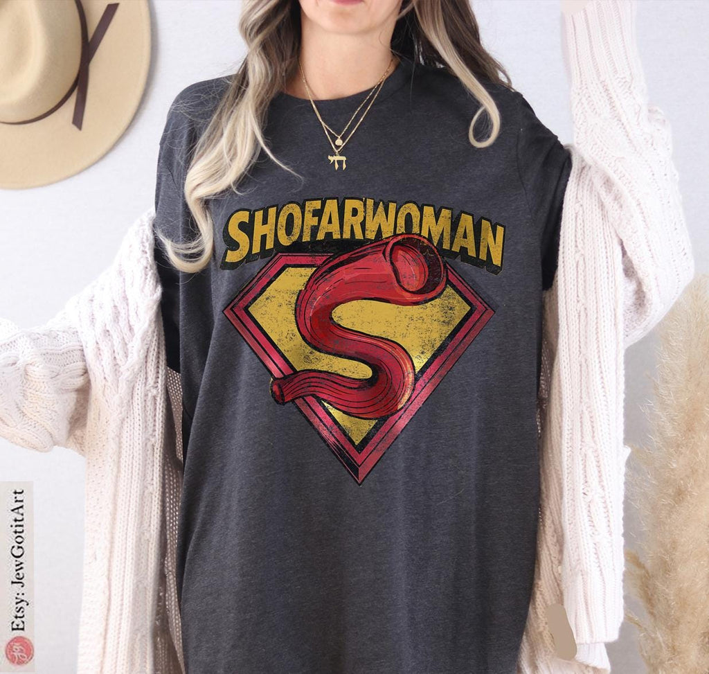 Shofar Shirt Shirt Shofarman Rosh Hashanah Tee Jewish Pride Hebrew Israel Gift Am Yisrael Chai T-Shirt Funny Shirt Gift Jewish New Year