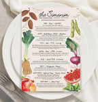 Vegan Rosh Hashanah Simanim Printable – Jewish New Year Blessings Sheet – Digital Download Table Decor – Shana Tova Holiday PDF Plant-based