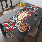 Shana tova Rosh Hashanah Table Runner Jewish gift Jewish holiday Israel pomegranates, jewish gift Israel Jewish New Year custom personalized