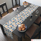 Hanukkah Table Runner, Menorah Dreidel Pattern Olive oil Jewish gifts Jewish holiday Israel Am Yisrael Chai jewish art table decor gifts