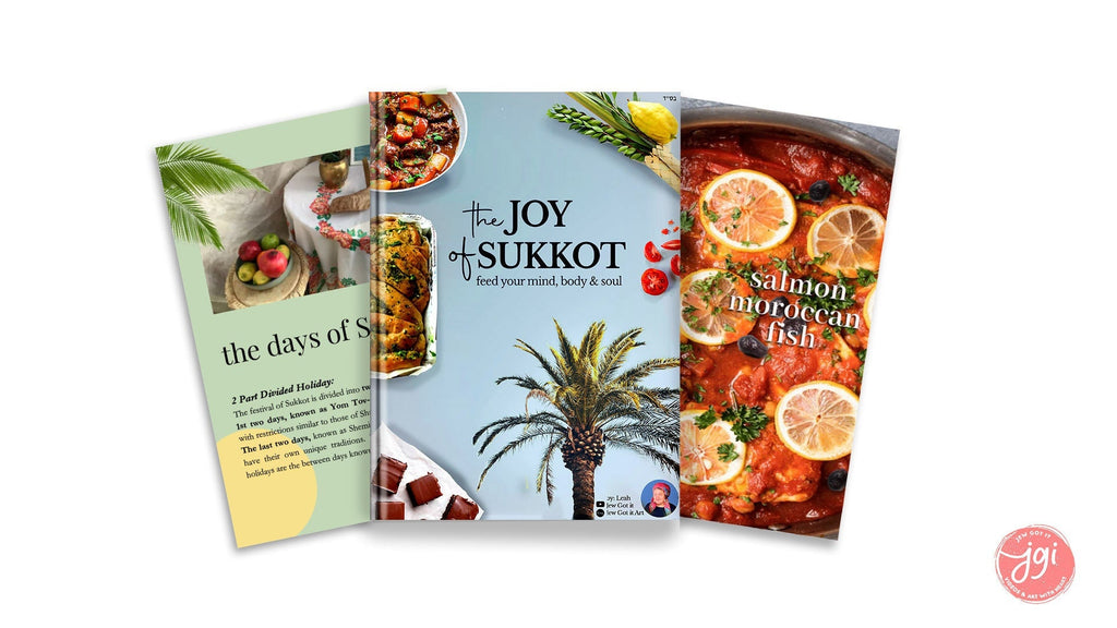 Printable Sukkot Cookbook & Spiritual Preparation, Recipes, Lulav etrog blessings, Ebook, shana tova, Download, Jewish New Year, Digital