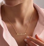 Momshiach Necklace Custom Necklace Mom Gift Jewelry Designed Israeli Artist Customizable Jewish Gift Necklace English Jewish Gift Her