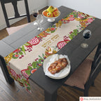Personalized Shabbat Challah Cover Shabbat Shalom 7 Species Israel Table Runner Jewish Art Israel Gift Customized Table Decor Jewish gifts